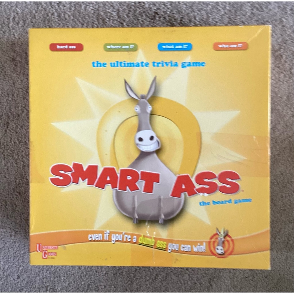 University Games Smart Ass Trivia Board Game Yellow
